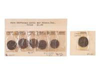 [CIVIL WAR]. 5 Civil War tokens and a temperance token.