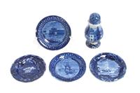 Five Staffordshire Articles Height of shaker 4 1/2 inches.
