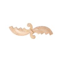 RUSSIAN, BICOLOR GOLD SCROLL BROOCH