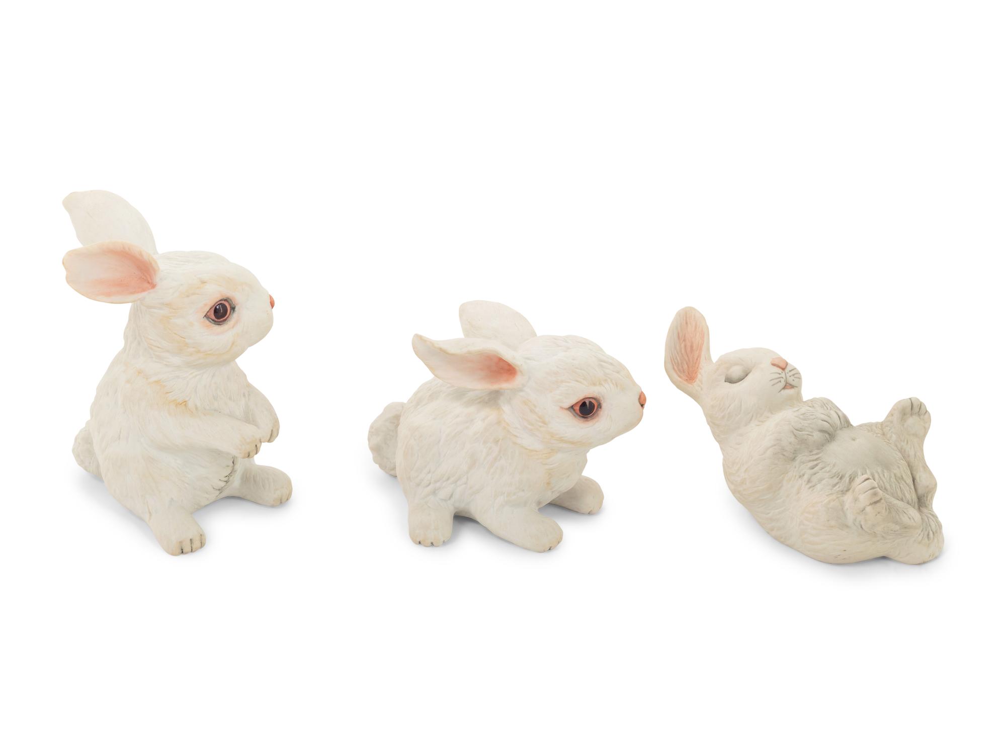 Three Boehm Rabbits