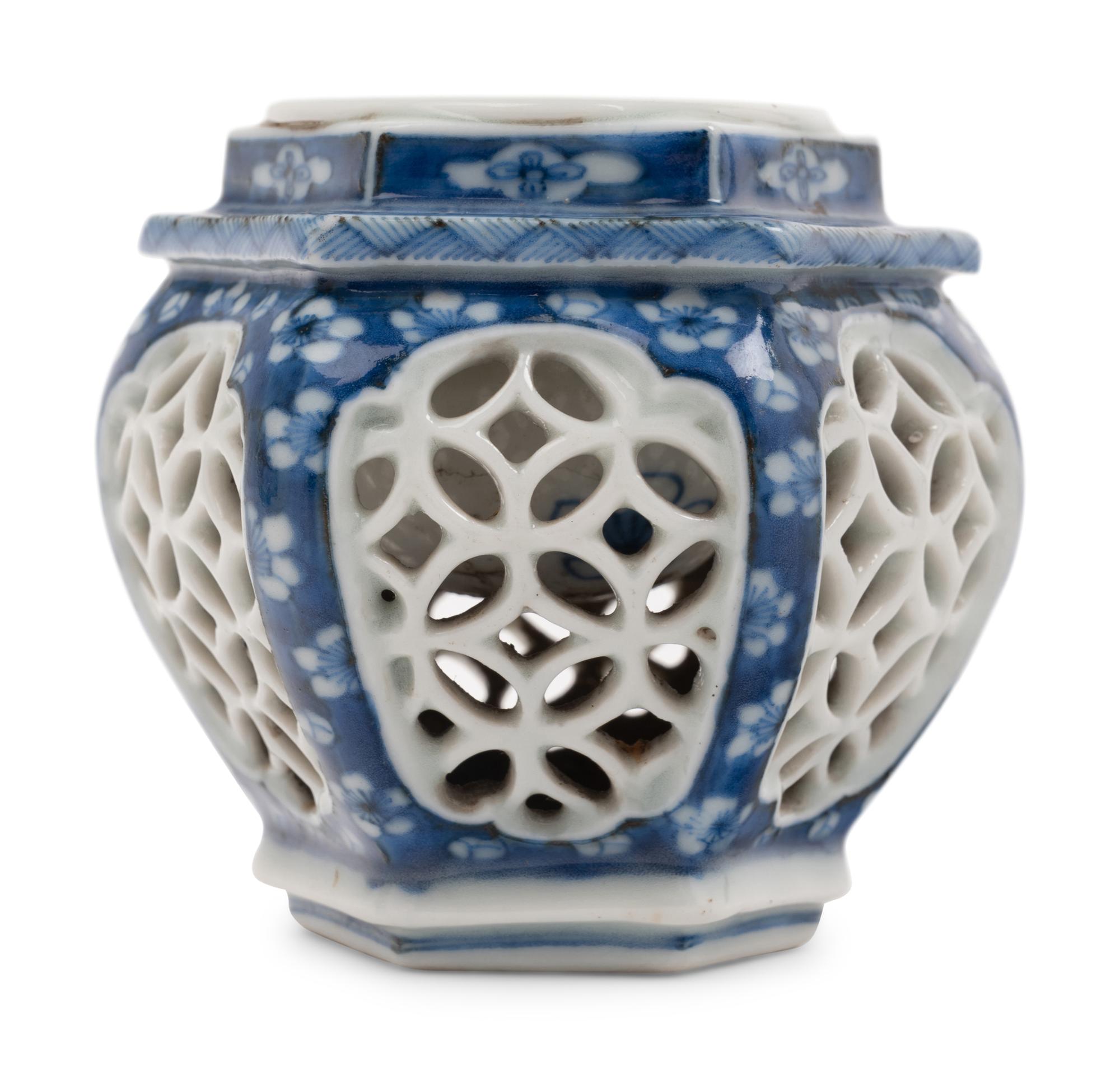 Four Japanese Blue and White Porcelain Articles