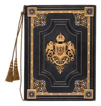 [BINDING]. A large, calligraphic patent of nobility from Austria-Hungry, in an ornate binding. (Vienna, 1911).