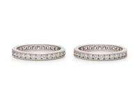TIFFANY & CO., PAIR OF DIAMOND ETERNITY BANDS