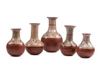 Pottery Vases, with Graduating Sizes