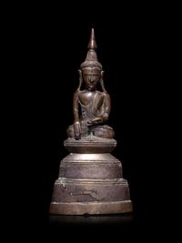 Two Thai Bronze Figures of Buddha