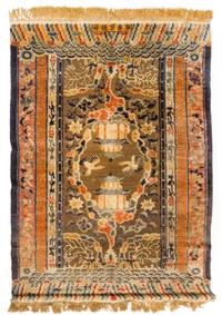 A Large Chinese Imperial Silk and Metallic Thread Carpet — LATE QING DYNASTY