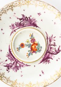 A Meissen Porcelain Covered Bowl ( Écuelle ) and Associated Meissen Stand