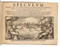 SPILBERGEN, Joris van (1568-1620). Speculum orientalis occidentalisque Indiae navigationum. Leiden, 1619. FIRST EDITION IN LATIN.