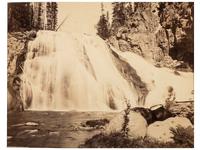 [WESTERN AMERICANA]. HAYNES, F. Jay, photographer (1853-1921). Gibbon Falls, 84 Feet. Yellowstone National Park . Fargo, Dakota Territory.