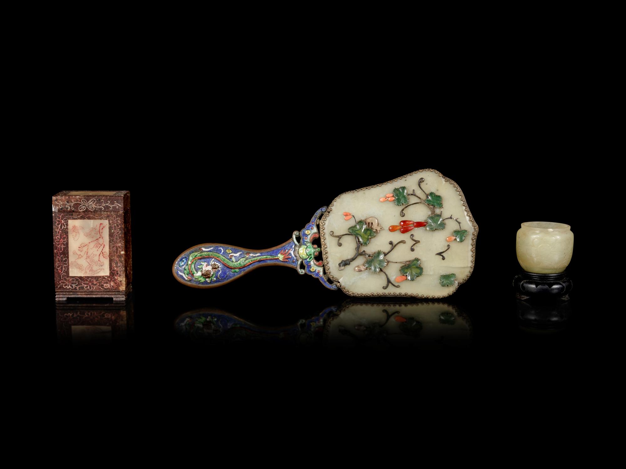 Three Chinese Jade and Hardstone Articles