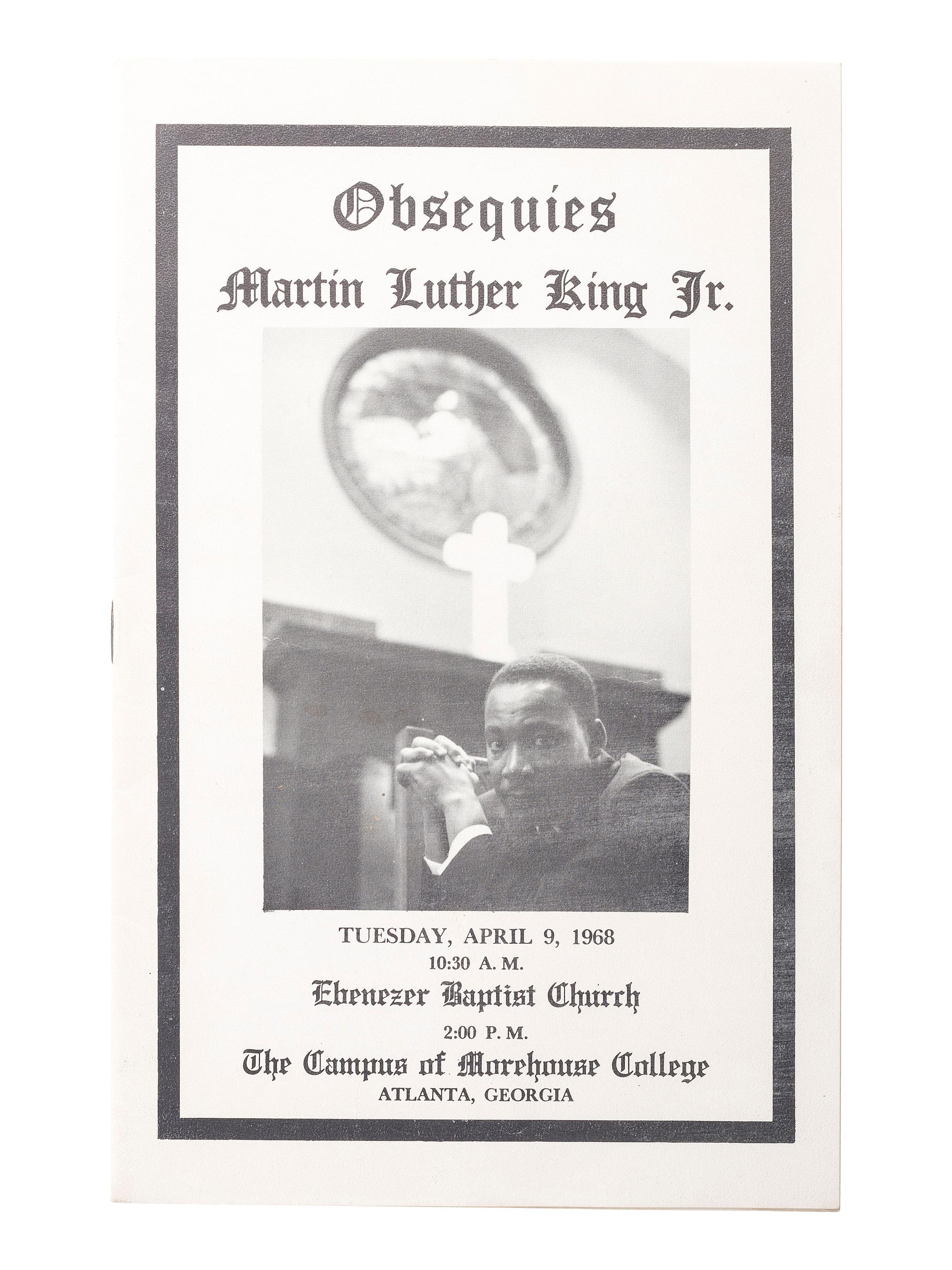 [KING, Martin Luther, Jr. (1929-1968)]. Obsequies Martin Luther King Jr. [Atlanta]: n.p., 1968.