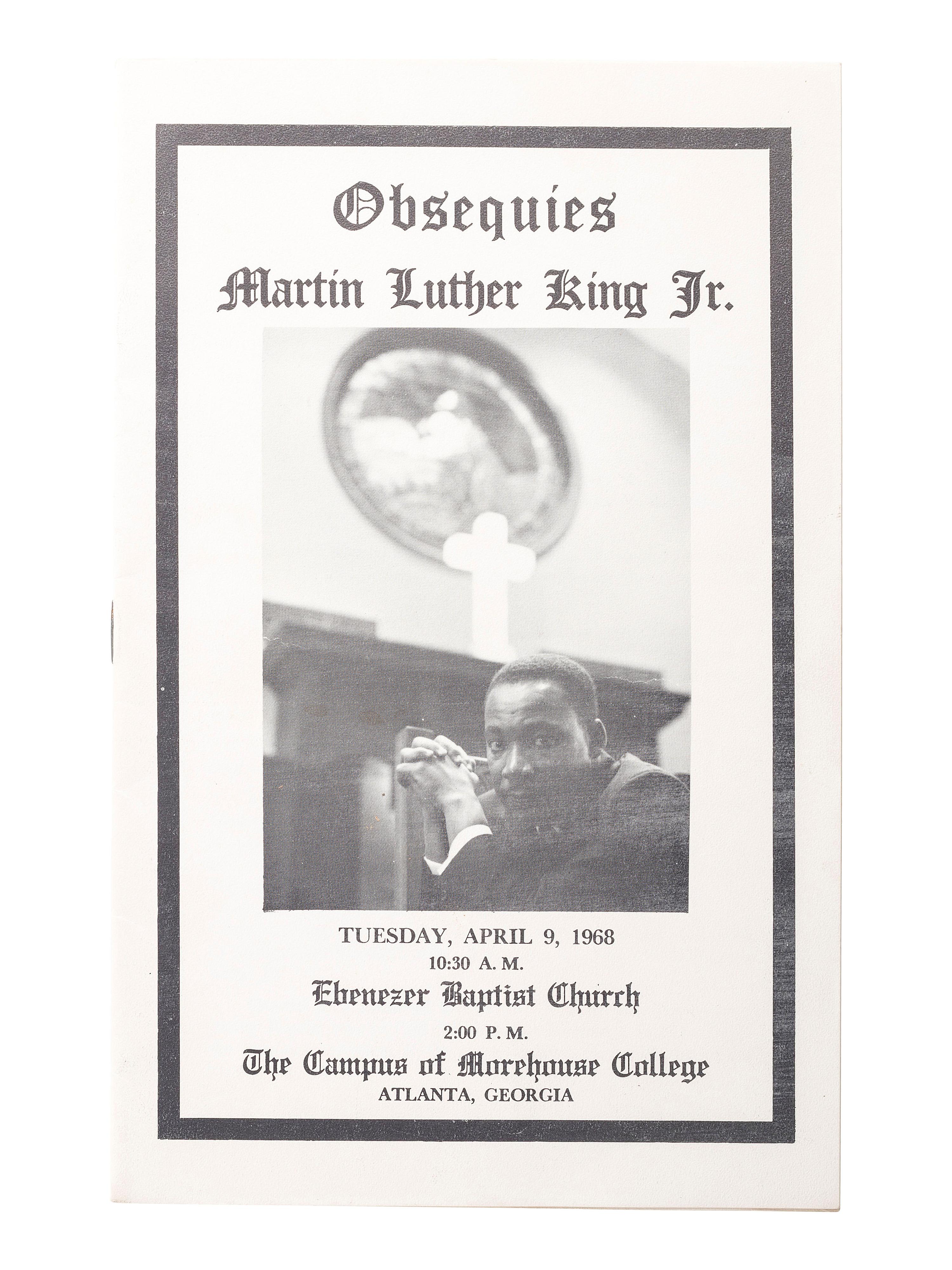 [KING, Martin Luther, Jr. (1929-1968)]. Obsequies Martin Luther King Jr. [Atlanta]: n.p., 1968.