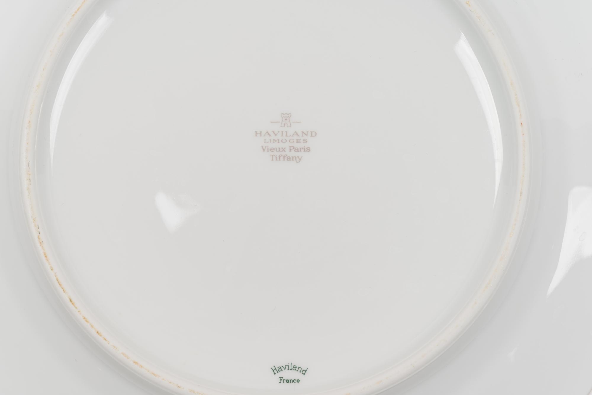A Haviland Limoges Vieux Paris Porcelain Dinner Service Retailed by Tiffany and Co.