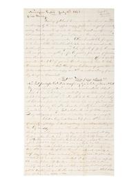 [WESTERN AMERICANA-MINING]. 2 manuscripts, incl. miner's letter from Norwegian Gulch (Montana), 1869