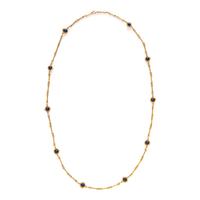 LAPIS LAZULI AND YELLOW GOLD STATION FANCY LINK NECKLACE
