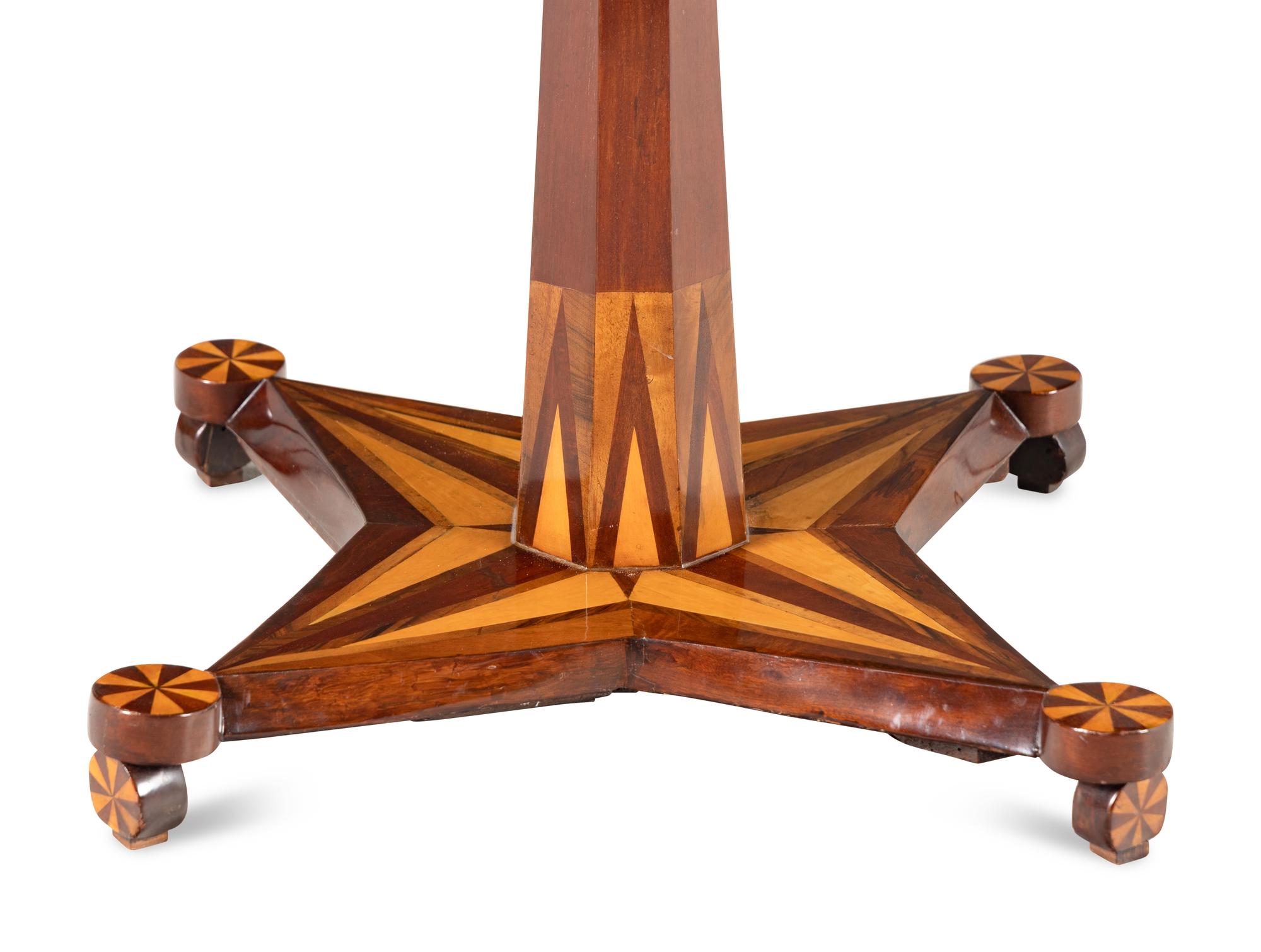 A Contemporary Marquetry Center Table