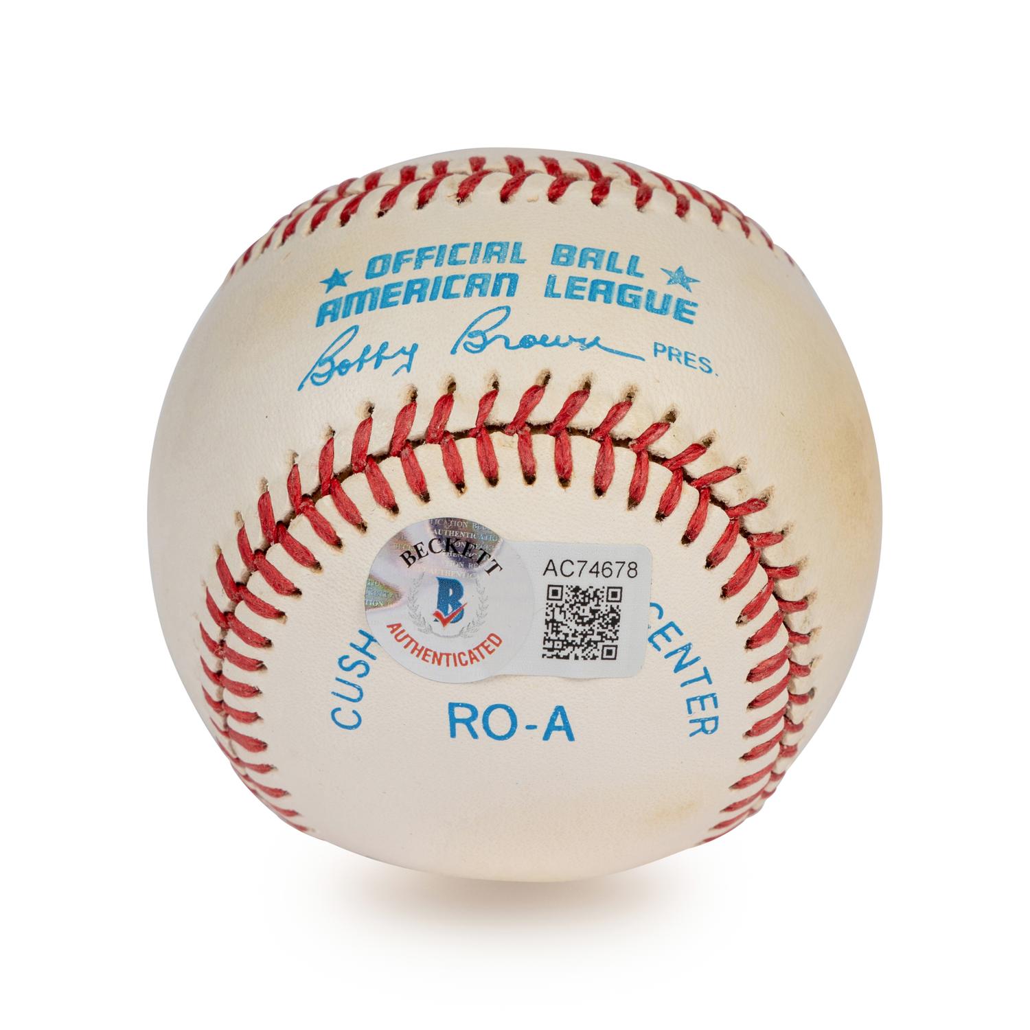 A Joe DiMaggio Single Signed Autograph Baseball (Beckett Authentication Services Letter),