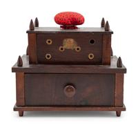 Five Needlework Boxes and a Spool Caddy with Pin Cushion