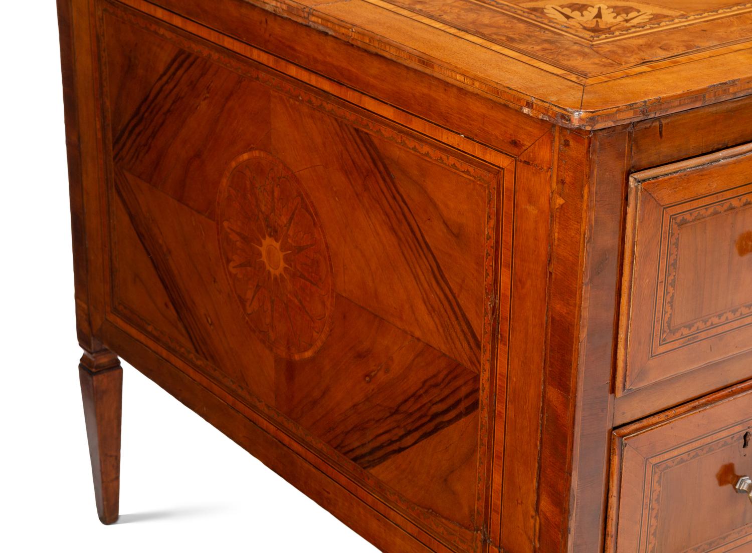 A North Italian Neoclassical Walnut, Marquetry and Burlwood Partners’ Desk