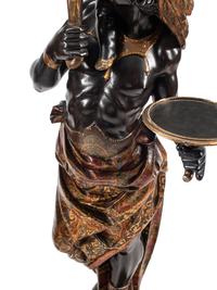 A Pair of Venetian Painted Figures