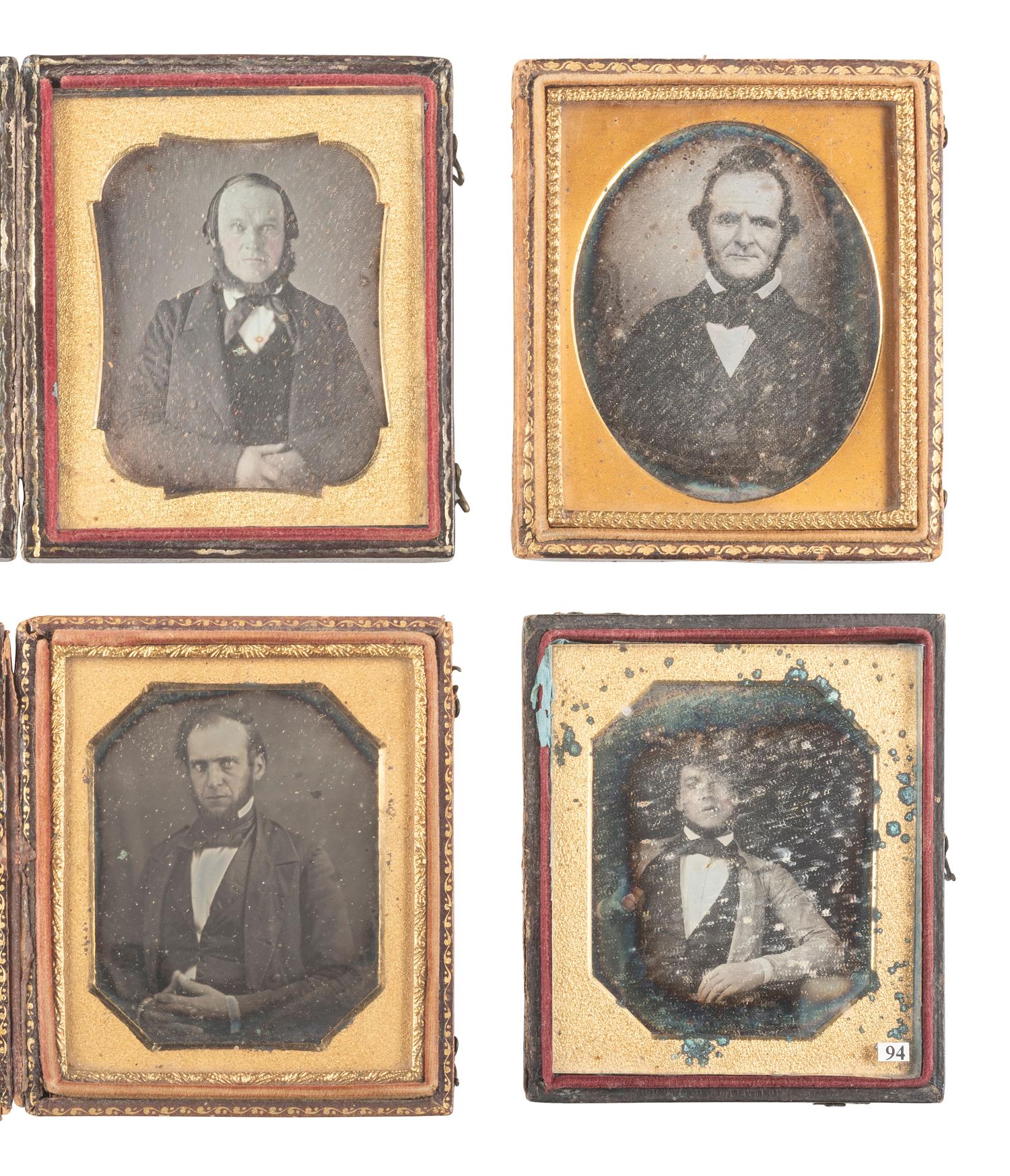 [EARLY PHOTOGRAPHY]. 23 sixth plate daguerreotypes of bearded gentlemen.