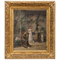 Adrien de Boucherville (French, 1829-1883) — Garden Scene , 1876