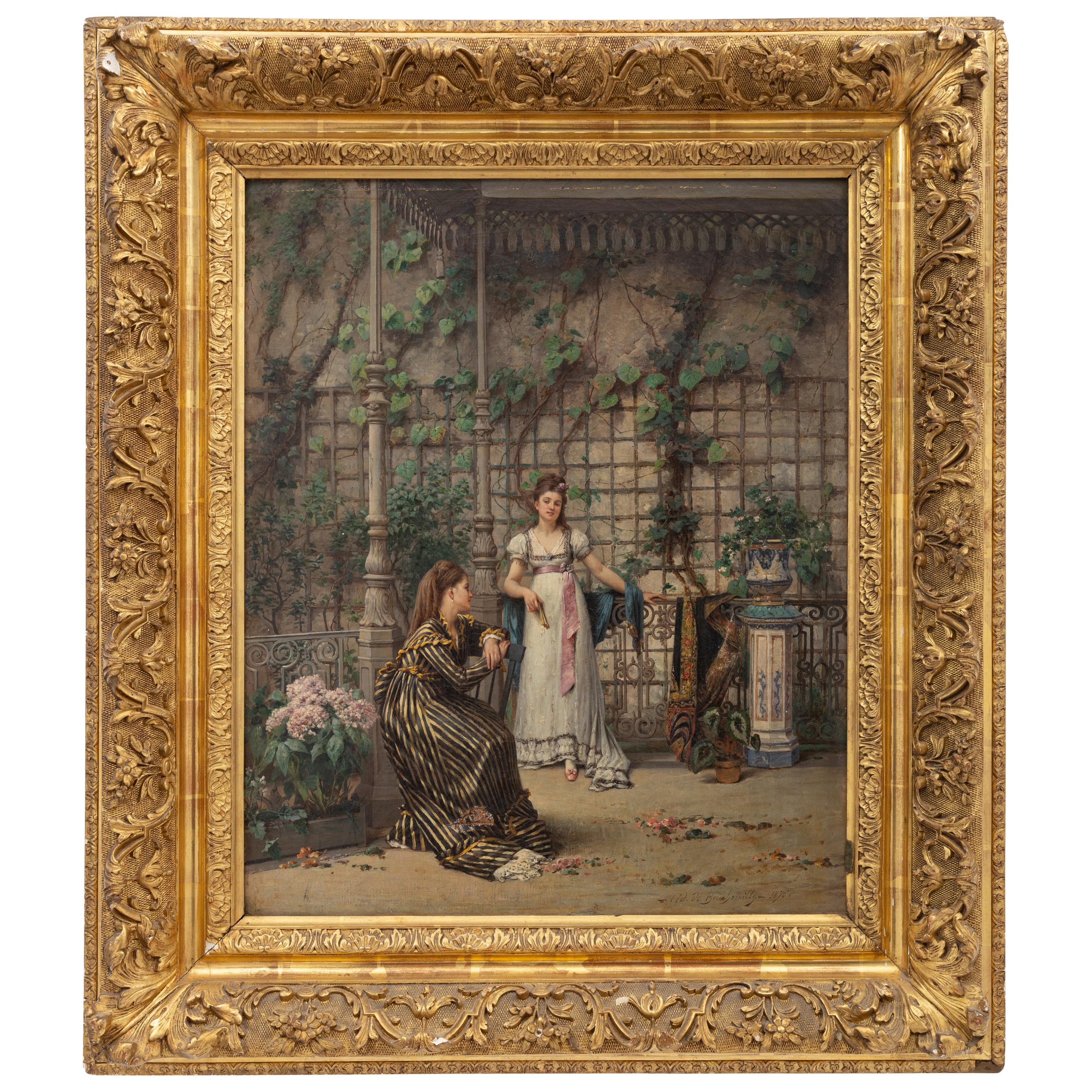 Adrien de Boucherville (French, 1829-1883) — Garden Scene , 1876