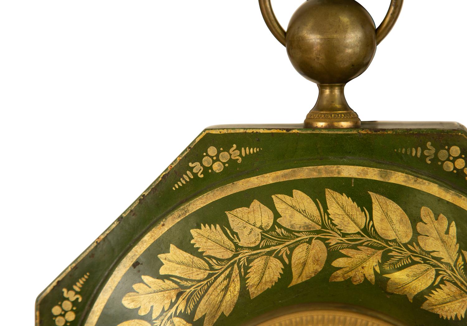 A French Directoire Tôle Peinte Wall Clock