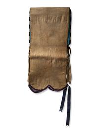 Anishinaabe Beaded Hide Tobacco Bag
