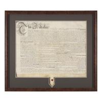 [Philadelphia] Penn, William. Partially-Printed Document, signed