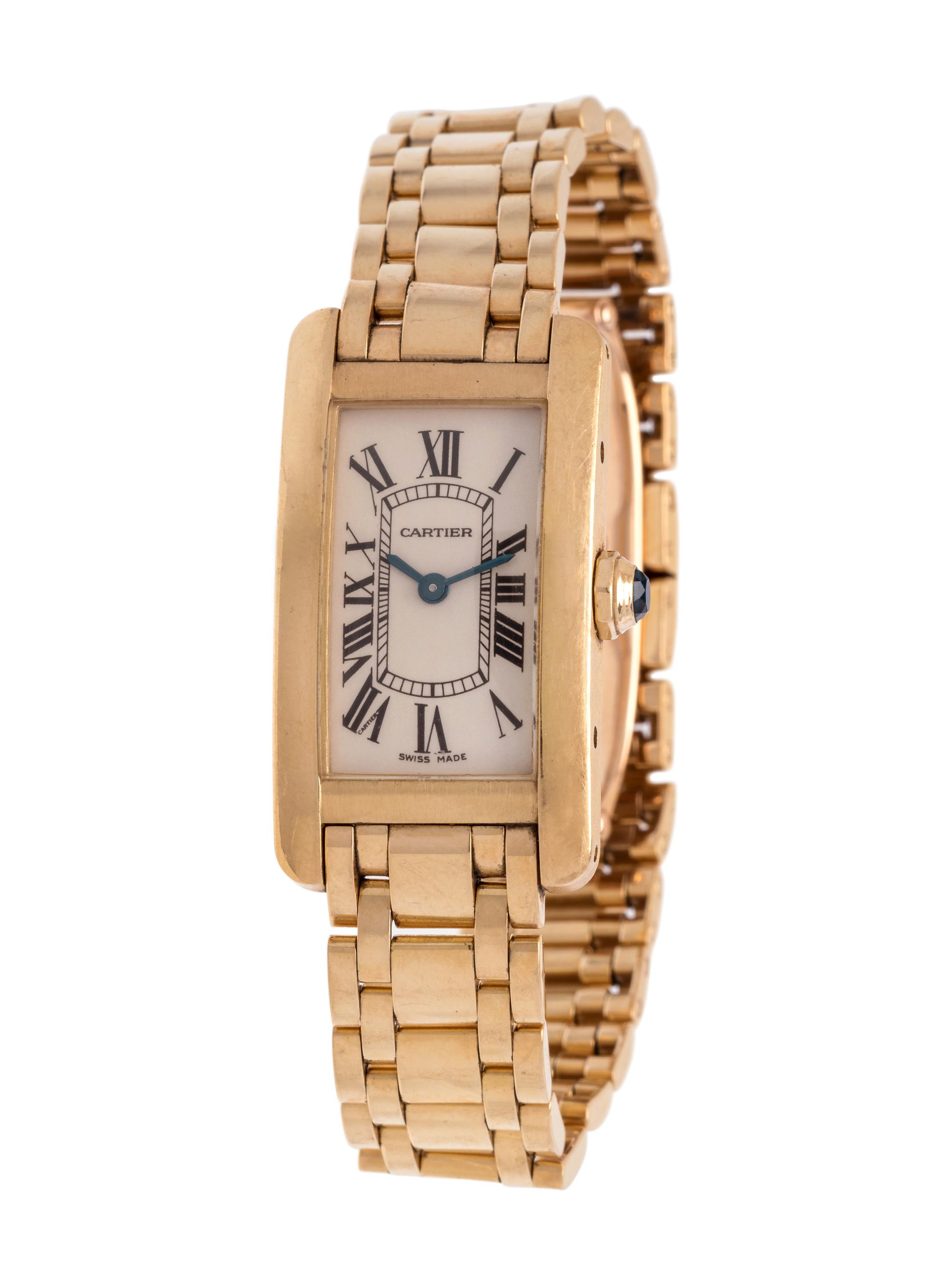CARTIER, 18K YELLOW GOLD REF. 2482 'TANK AMERICAINE' WRISTWATCH