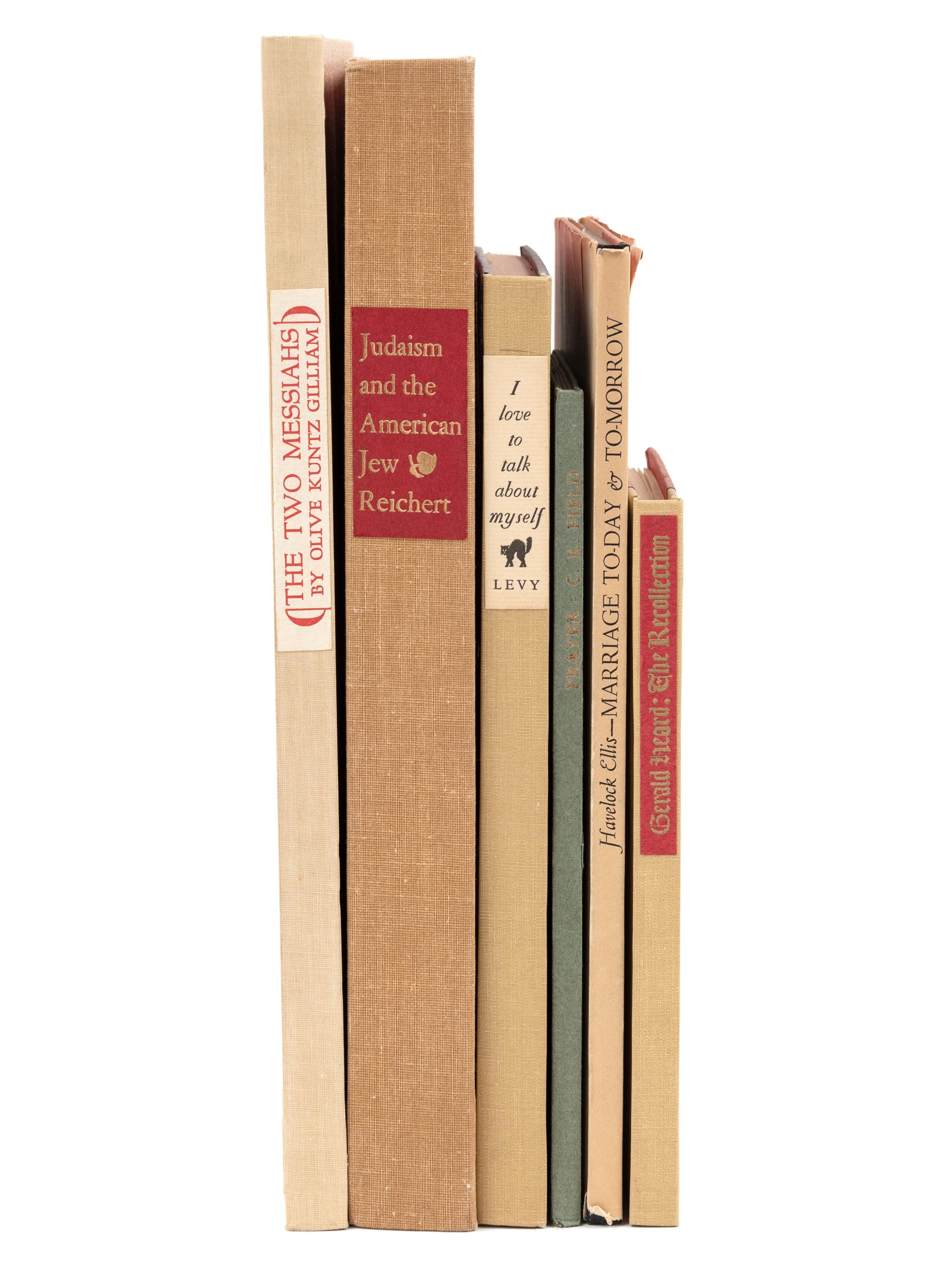 [GRABHORN PRINTING]. A group of 6 works relating to religion and theology, comprising: