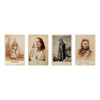 Barry, David F. (1854-1934). A group of 4 cabinet cards of Native American leaders, including Chief Joseph, Red Cloud, and Gall.