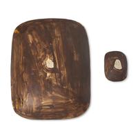 Two Slip-Decorated Redware Bread Dishes