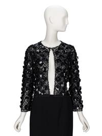 Oscar de la Renta, Black Embellished Jacket