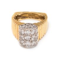 BICOLOR GOLD AND DIAMOND RING
