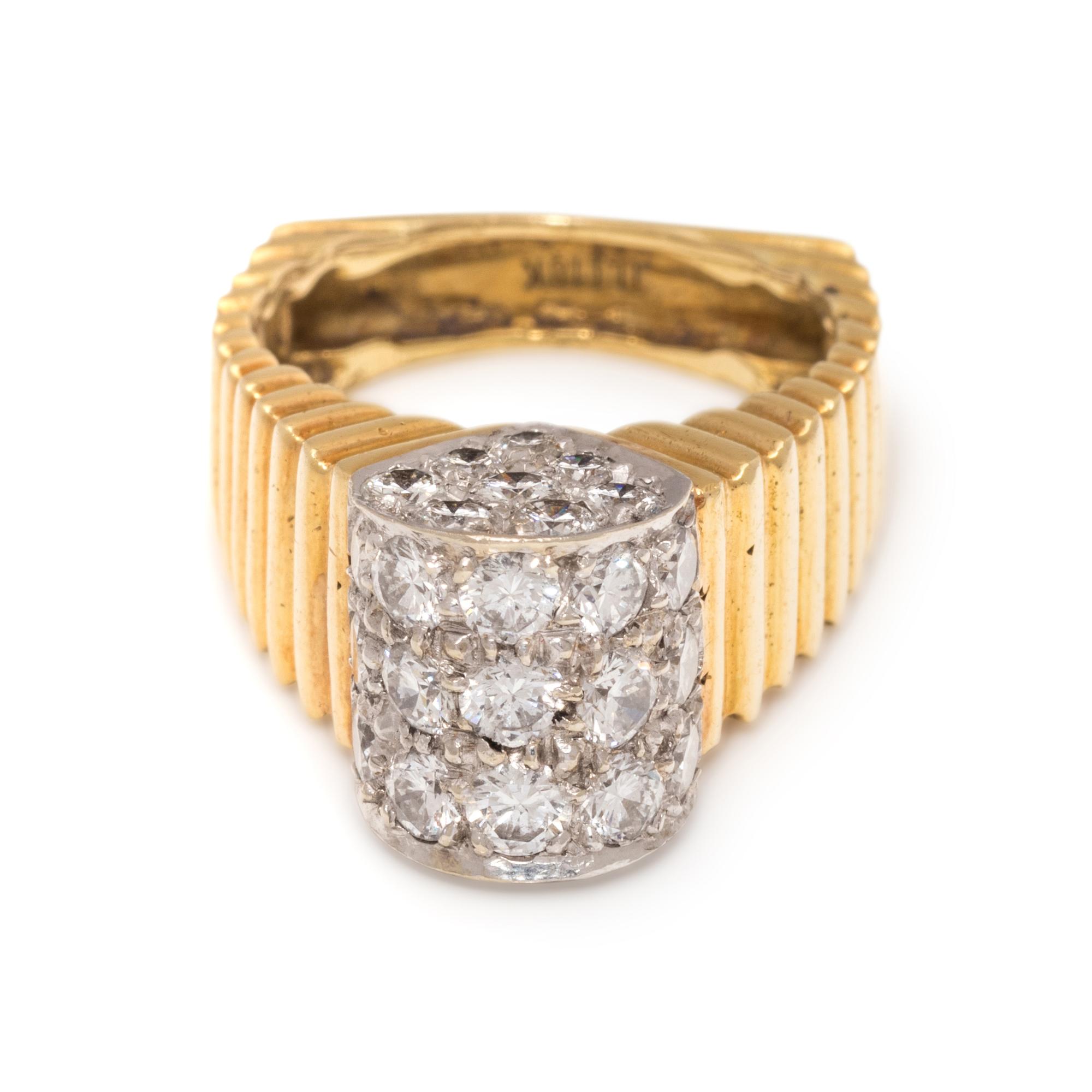 BICOLOR GOLD AND DIAMOND RING