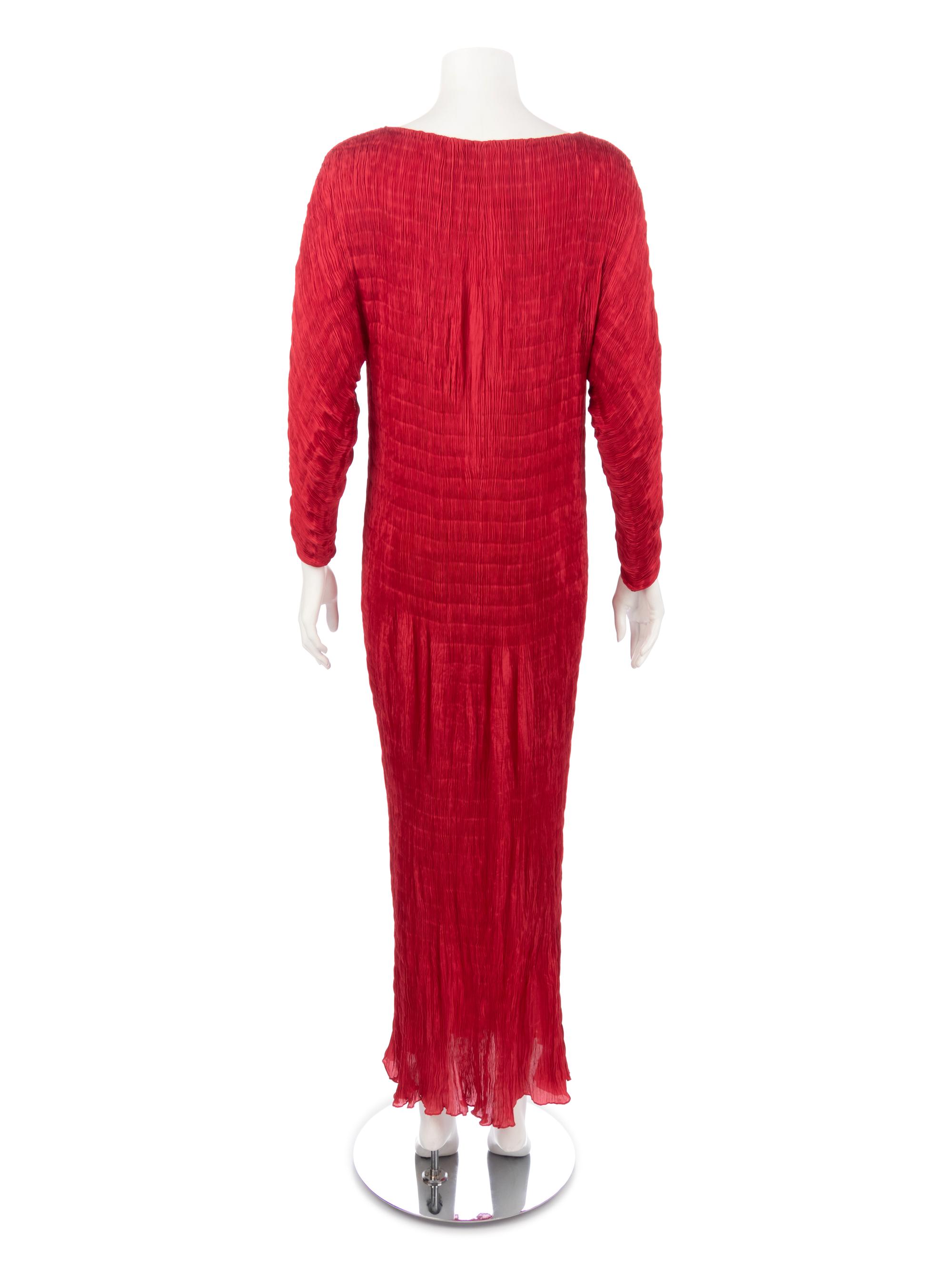 Venetia Studium Silk Pleated Dress, 1984-90s