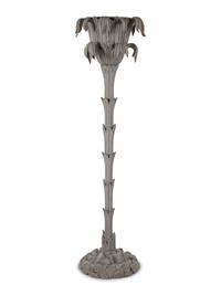 A Gray-Painted Single-Light Torchère in the Style of Serge Roche