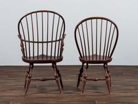 Two D.R. Dimes Brown-Painted Windsor Chairs