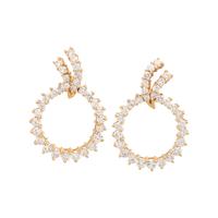 YELLOW GOLD AND DIAMOND EARCLIPS