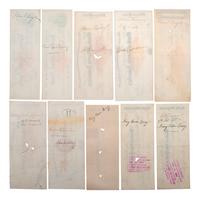 [AUTOGRAPHS]. Checks signed by artistic, literary, & political persons incl. KIPLING and GREELEY.