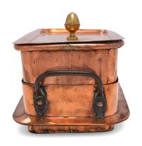 A French Copper Roasting Pan with Cover