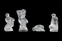 A Set of Lalique Les Quatres Saisons Figures and a Group of Other Lalique Figures