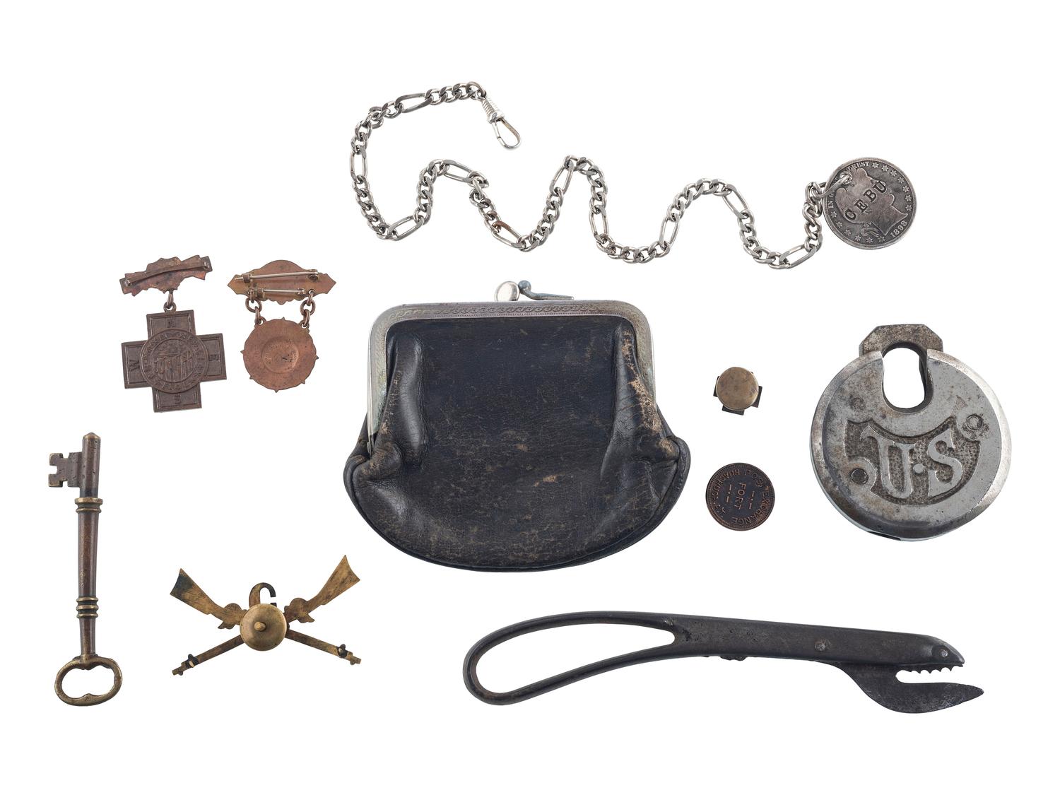 [BUFFALO SOLDIERS] -- [SPANISH AMERICAN WAR]. Sergeant Major George D. Powell, Co. C, 24th US Infantry, archive incl. Buffalo Soldiers' parade flag, identified wooden box and personal items.