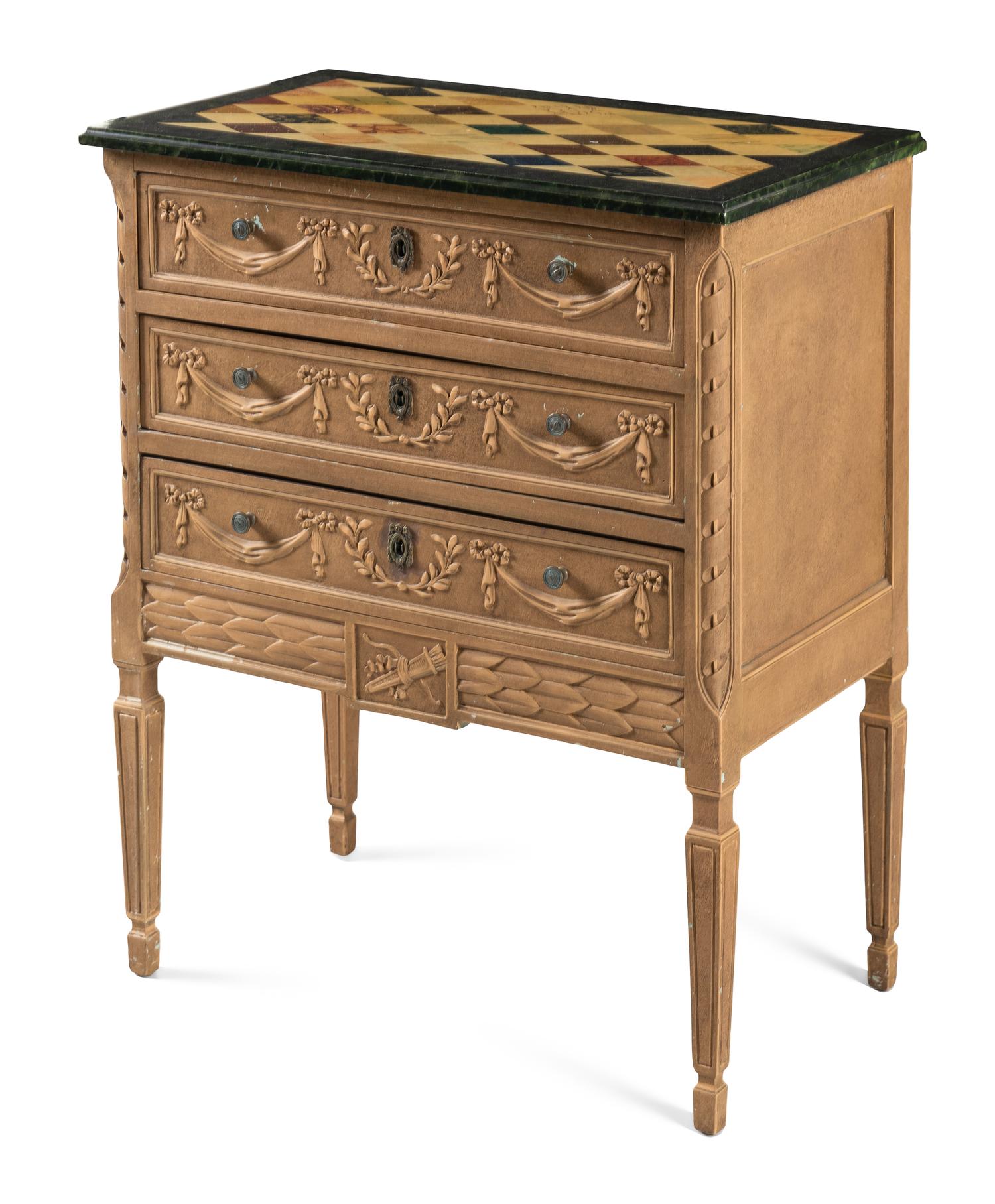 An American Chest with Trompe L'oeil Decoration by Isabel O'Neill