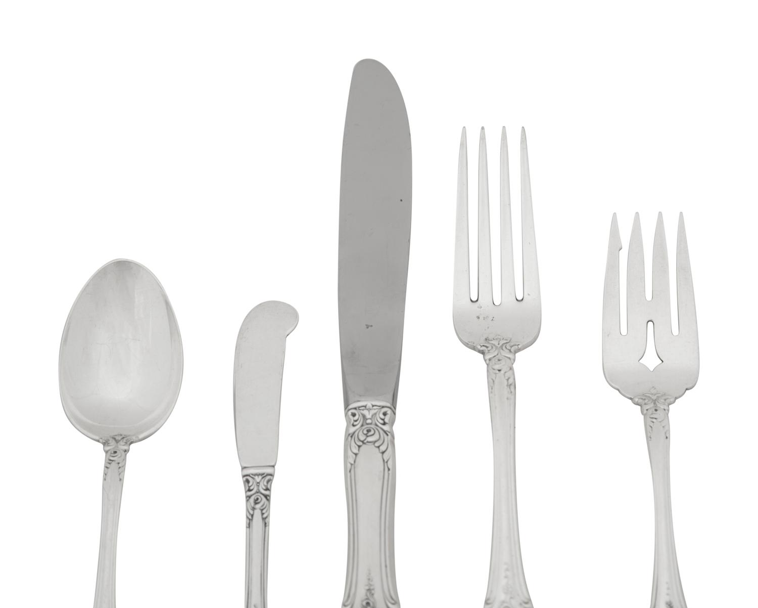 An American Silver Flatware Service