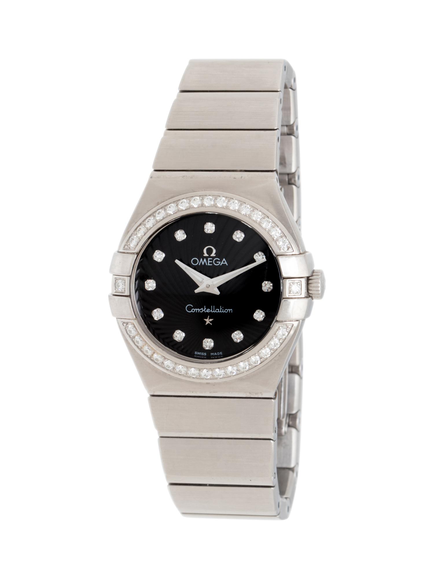 OMEGA, STAINLESS STEEL AND DIAMOND 'CONSTELLATION' WATCH