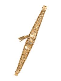 HAMILTON, YELLOW GOLD AND DIAMOND SURPRISE WRISTWATCH