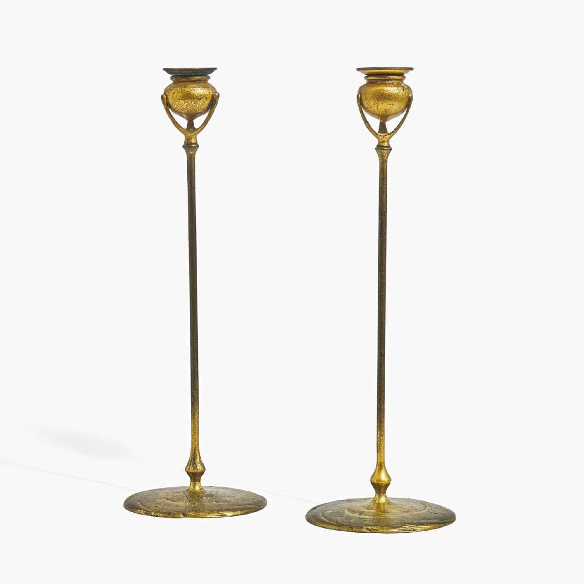 Tiffany Studios (American, active 1878-1932) Pair of Candlesticks, New York, USA, circa 1905